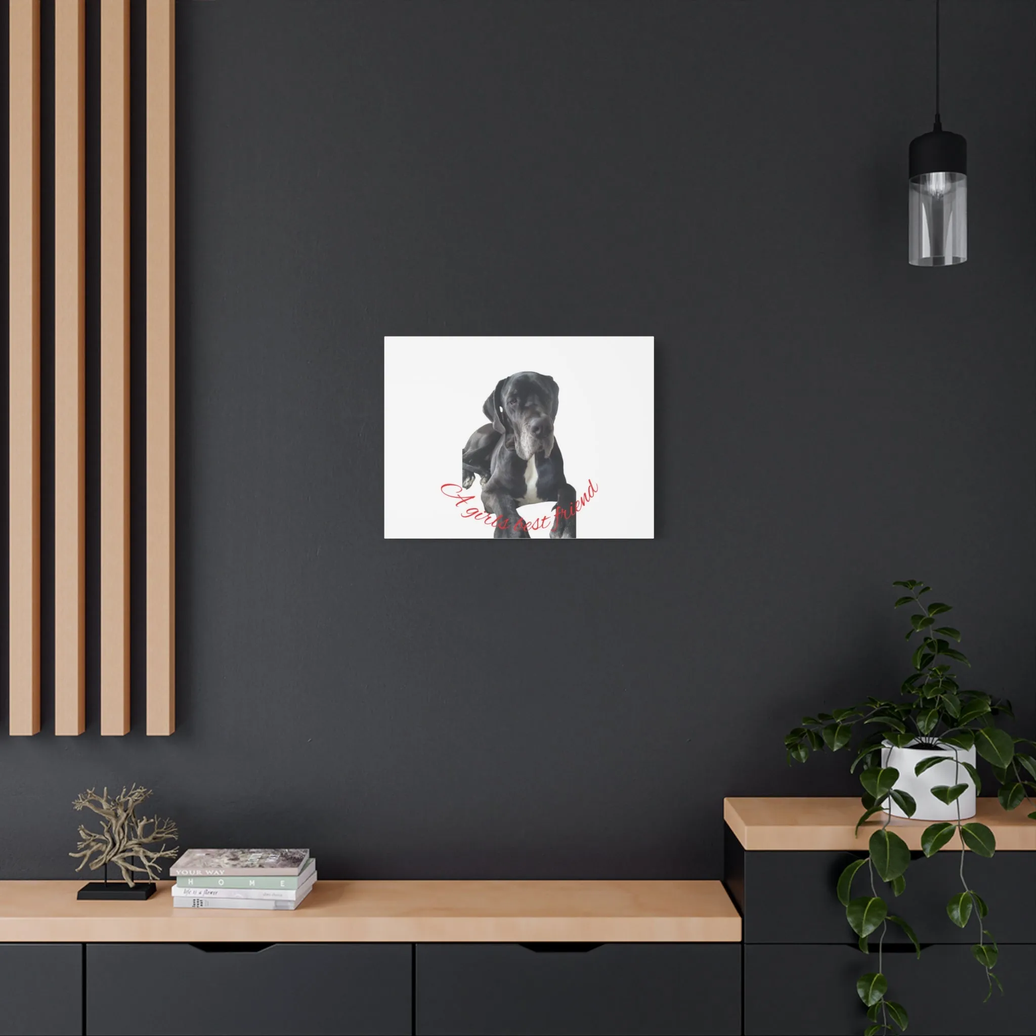 Personalized Dog Portrait Canvas Art - Custom Matte Wall Decor