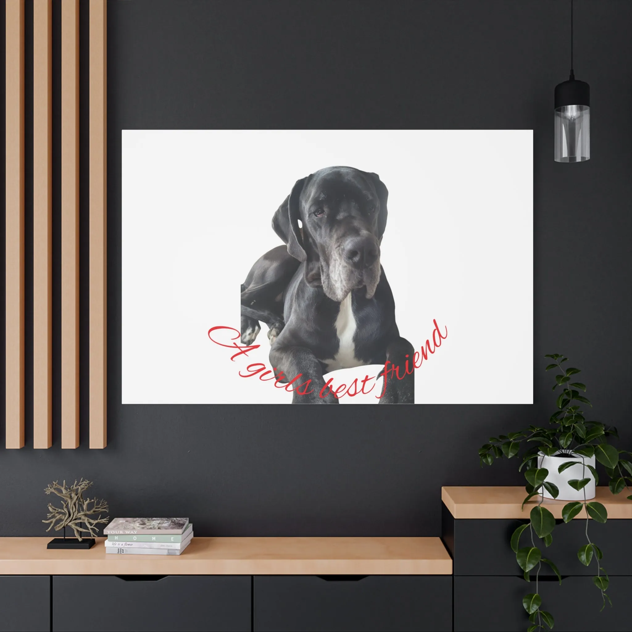 Personalized Dog Portrait Canvas Art - Custom Matte Wall Decor