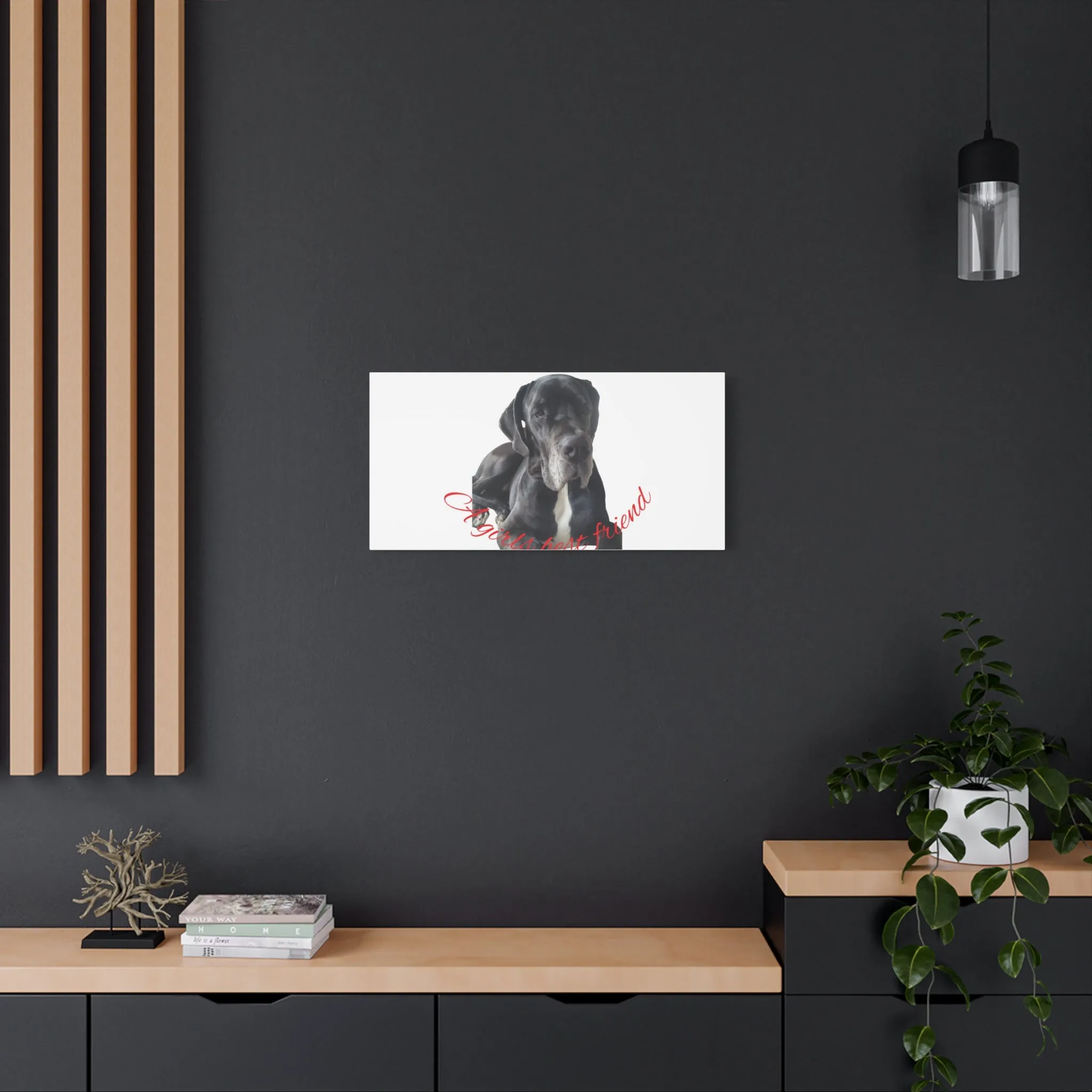 Personalized Dog Portrait Canvas Art - Custom Matte Wall Decor
