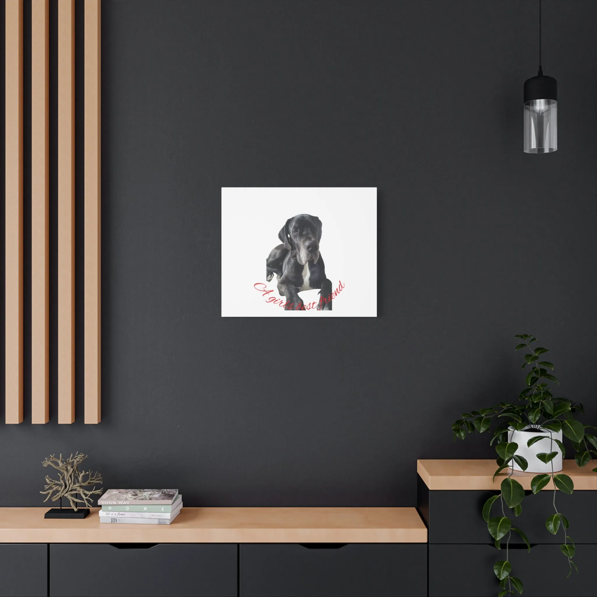 Personalized Dog Portrait Canvas Art - Custom Matte Wall Decor