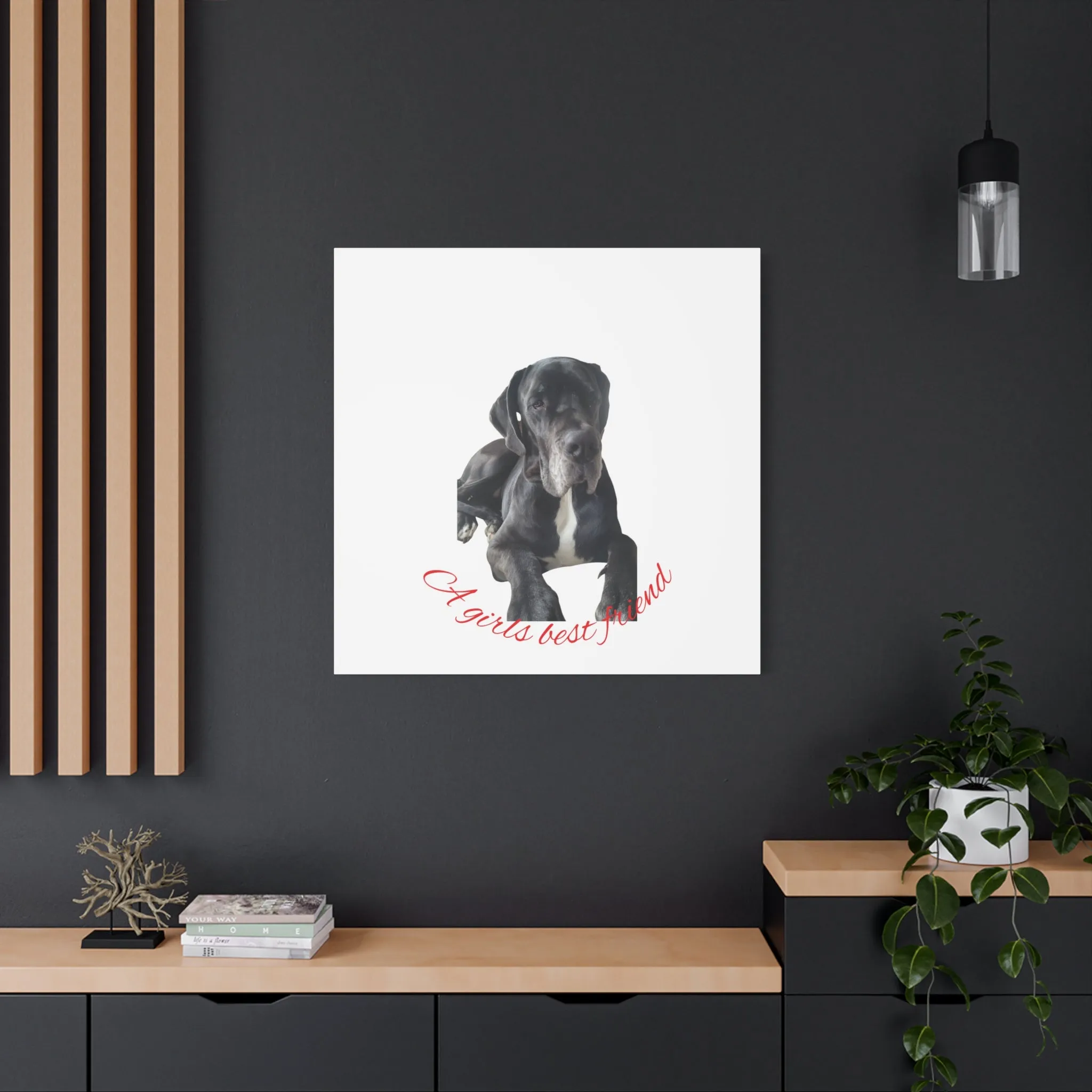 Personalized Dog Portrait Canvas Art - Custom Matte Wall Decor