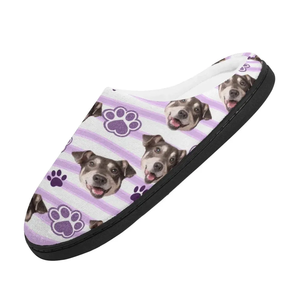 Personalized Photo Pet Slippers, Custom Pet Face Unisex Plush Slippers, Gift For Pet Owners, Pet Lovers