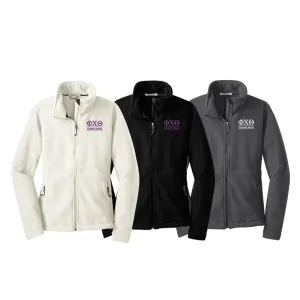 Phi Chi Theta Fleece Jacket - Chapter Name