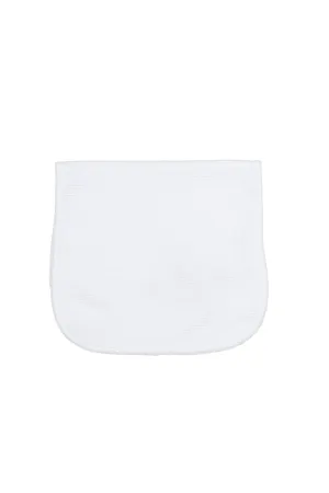 Pima Cotton Bubble Baby Burp Cloth White / White