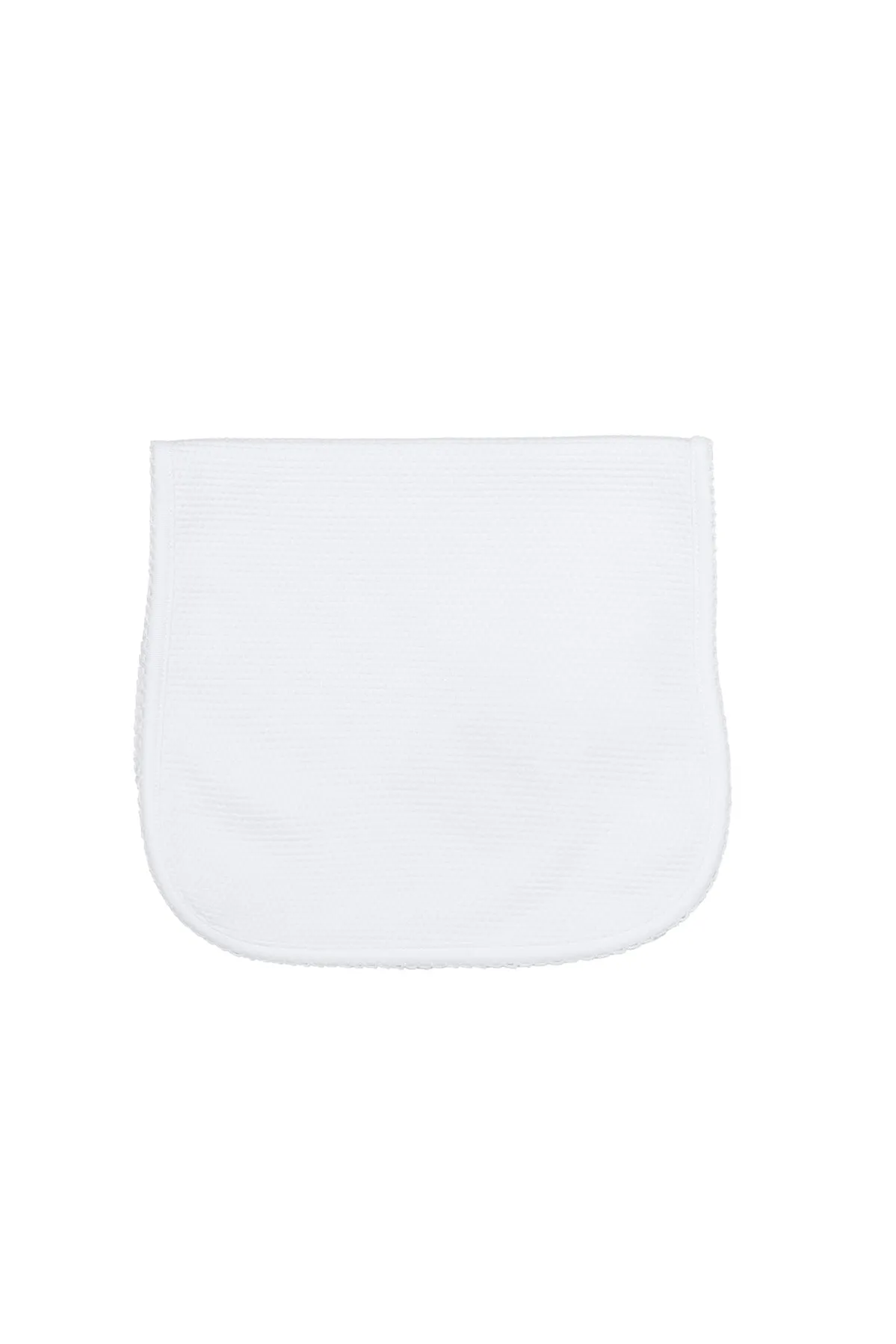 Pima Cotton Bubble Baby Burp Cloth White / White