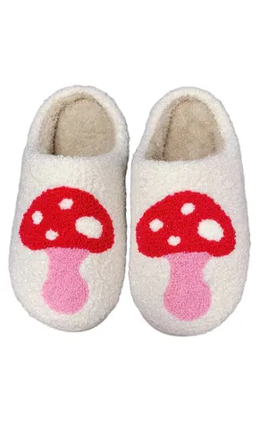 Pink Mushroom Slippers