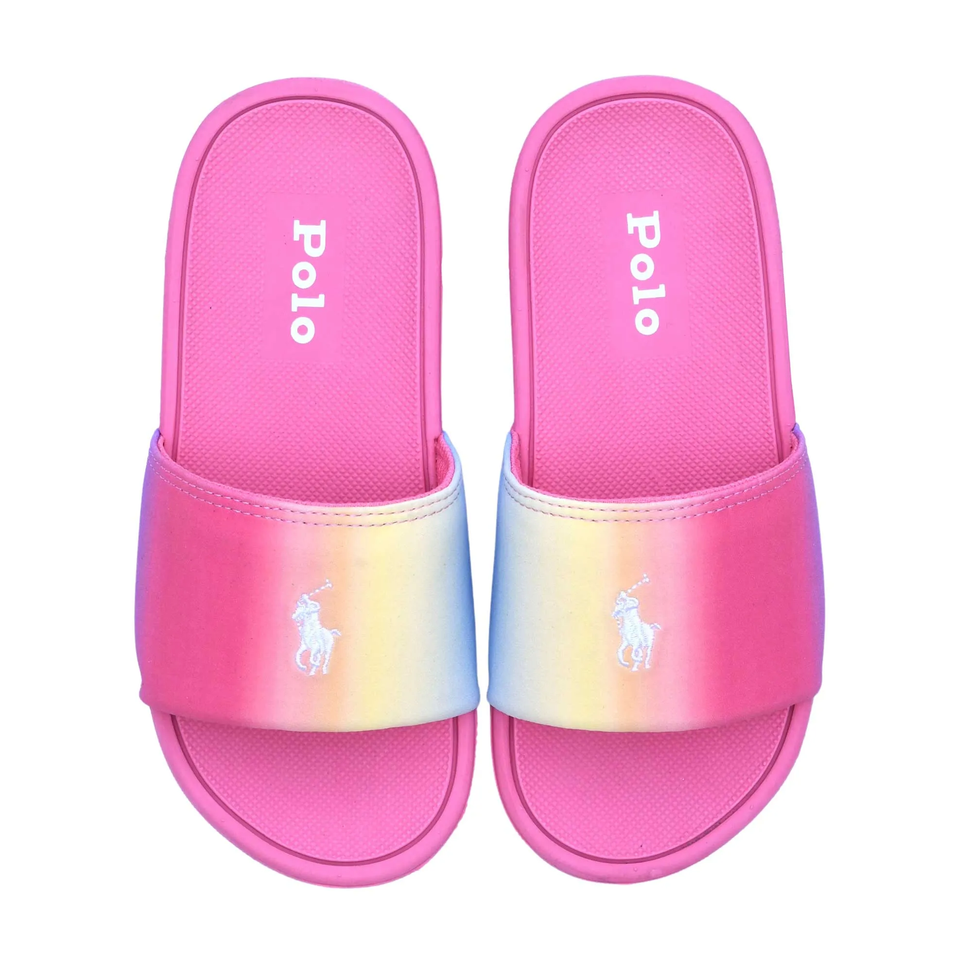 Polo Ralph Lauren Kids Girl's Multicolor Logo Sliders