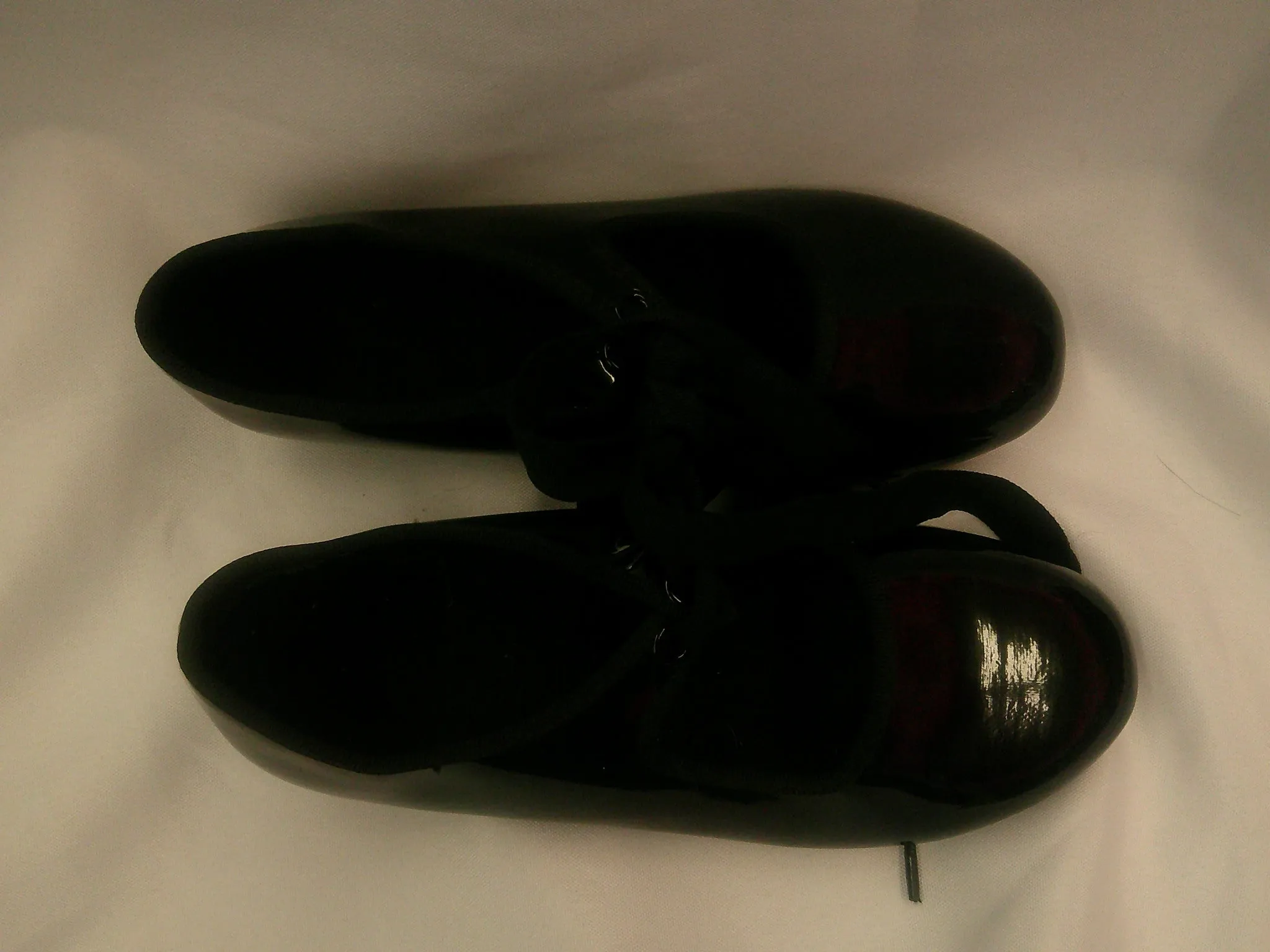 Pre-Owned Tap Shoes Dance Class Big Kid 2M Tyette Leather Ribbon
