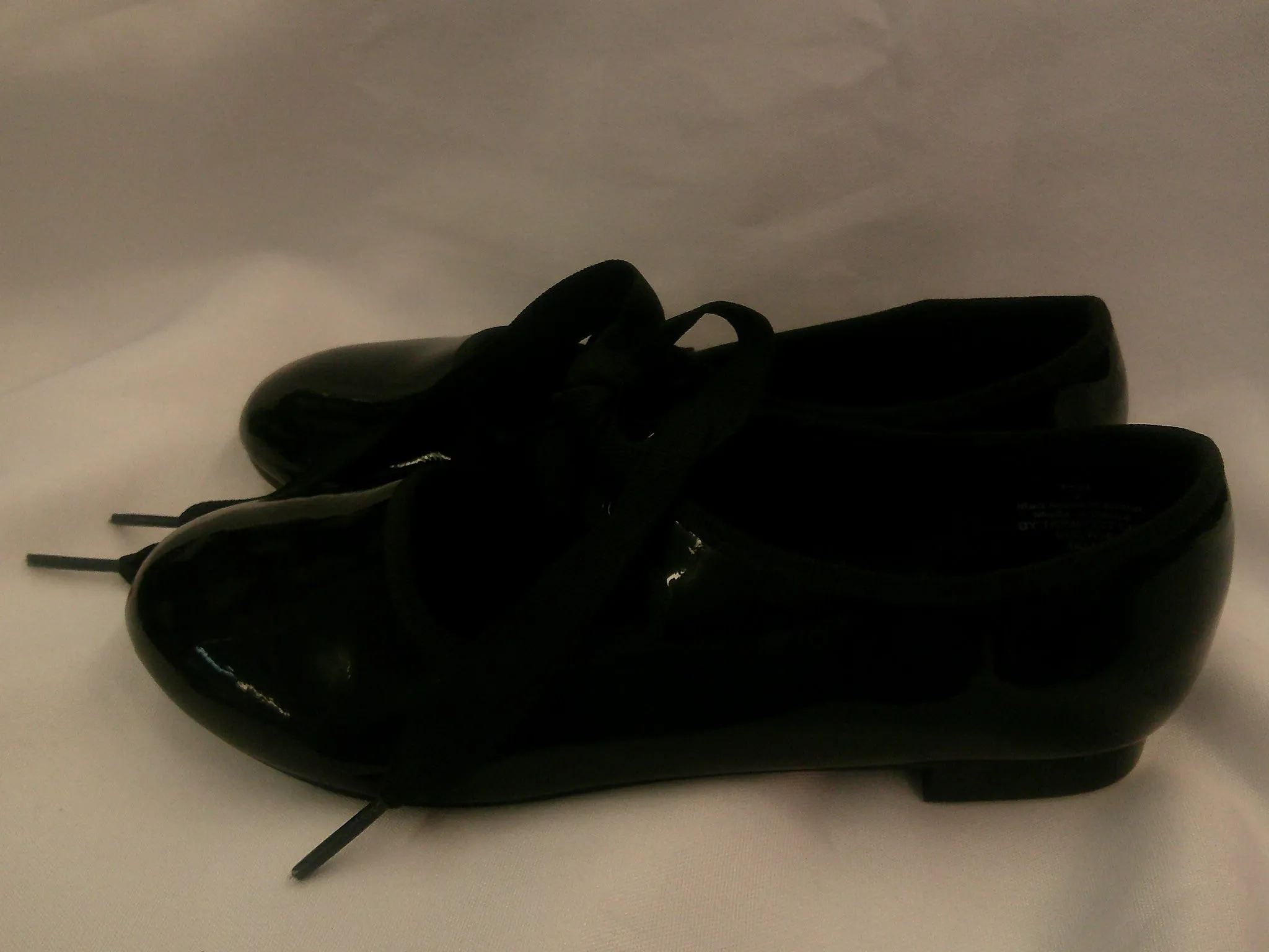 Pre-Owned Tap Shoes Dance Class Big Kid 2M Tyette Leather Ribbon
