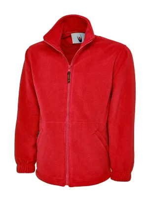 Premium Full Zip Fleece Jacket Red