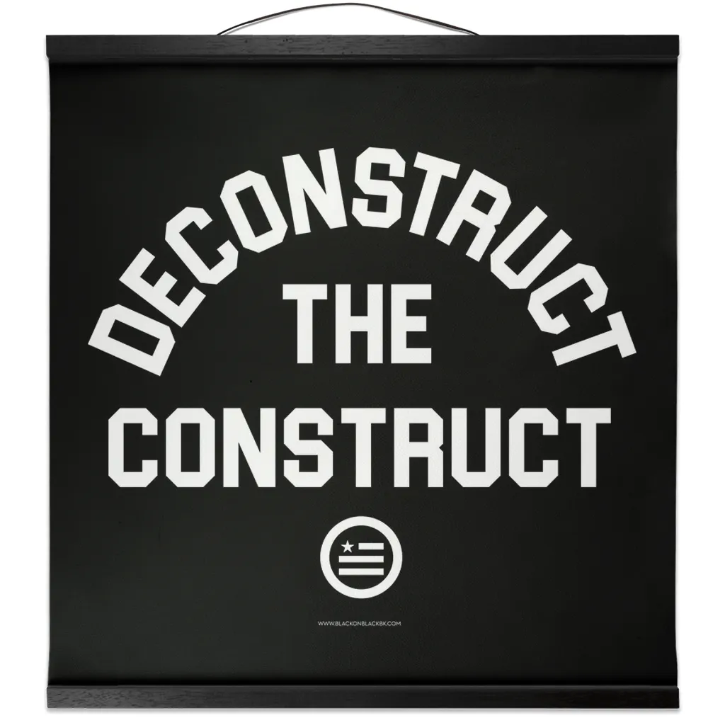 "Deconstruct The Construct" Hanging Canvas Print - Black