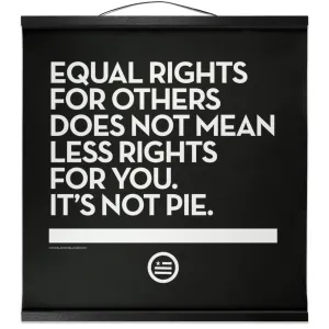 "Not Pie" Hanging Canvas Print - Black