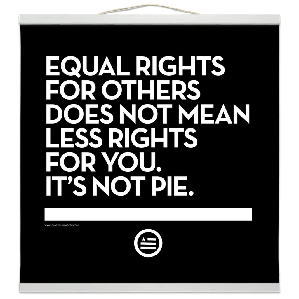"Not Pie" Hanging Canvas Print - Black