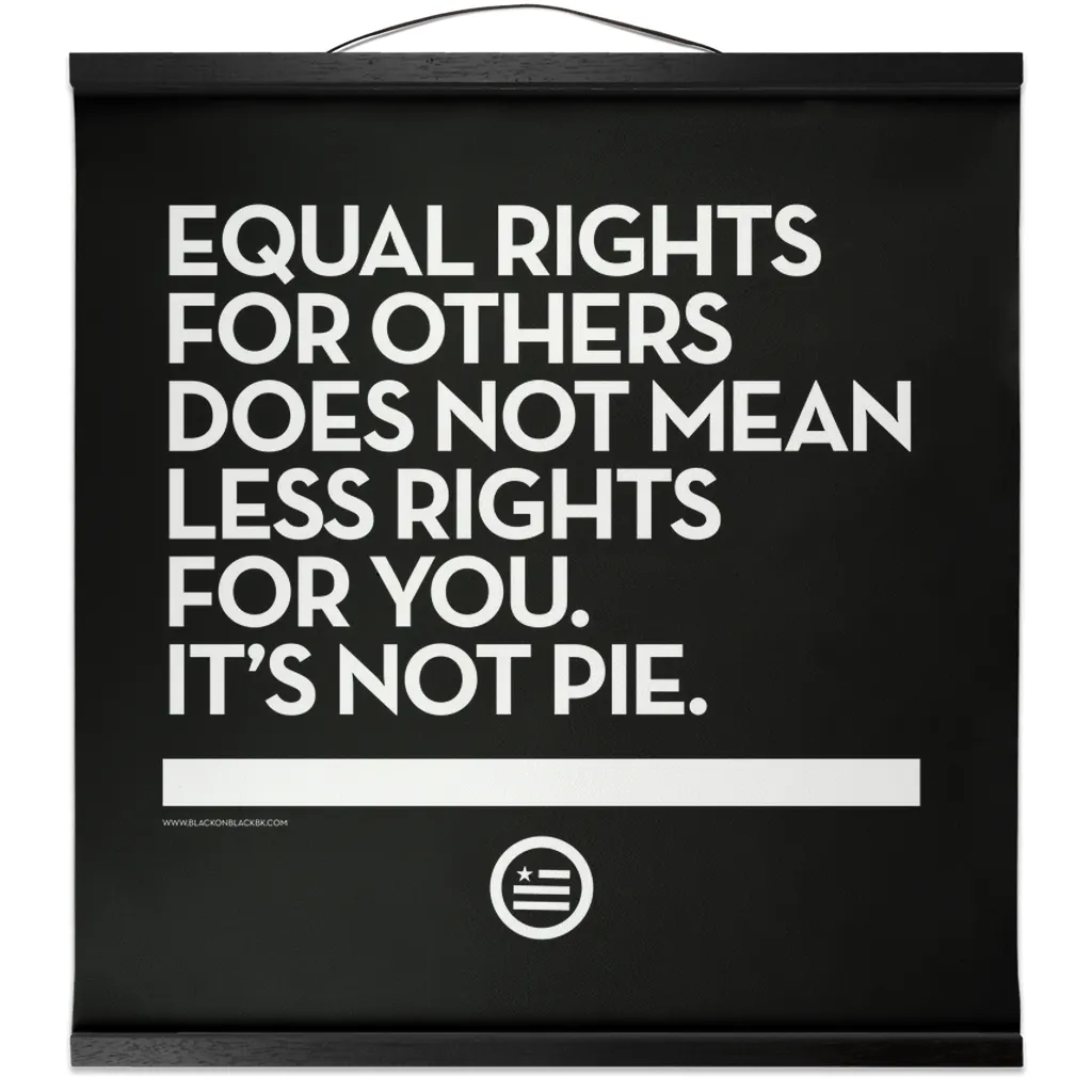 "Not Pie" Hanging Canvas Print - Black