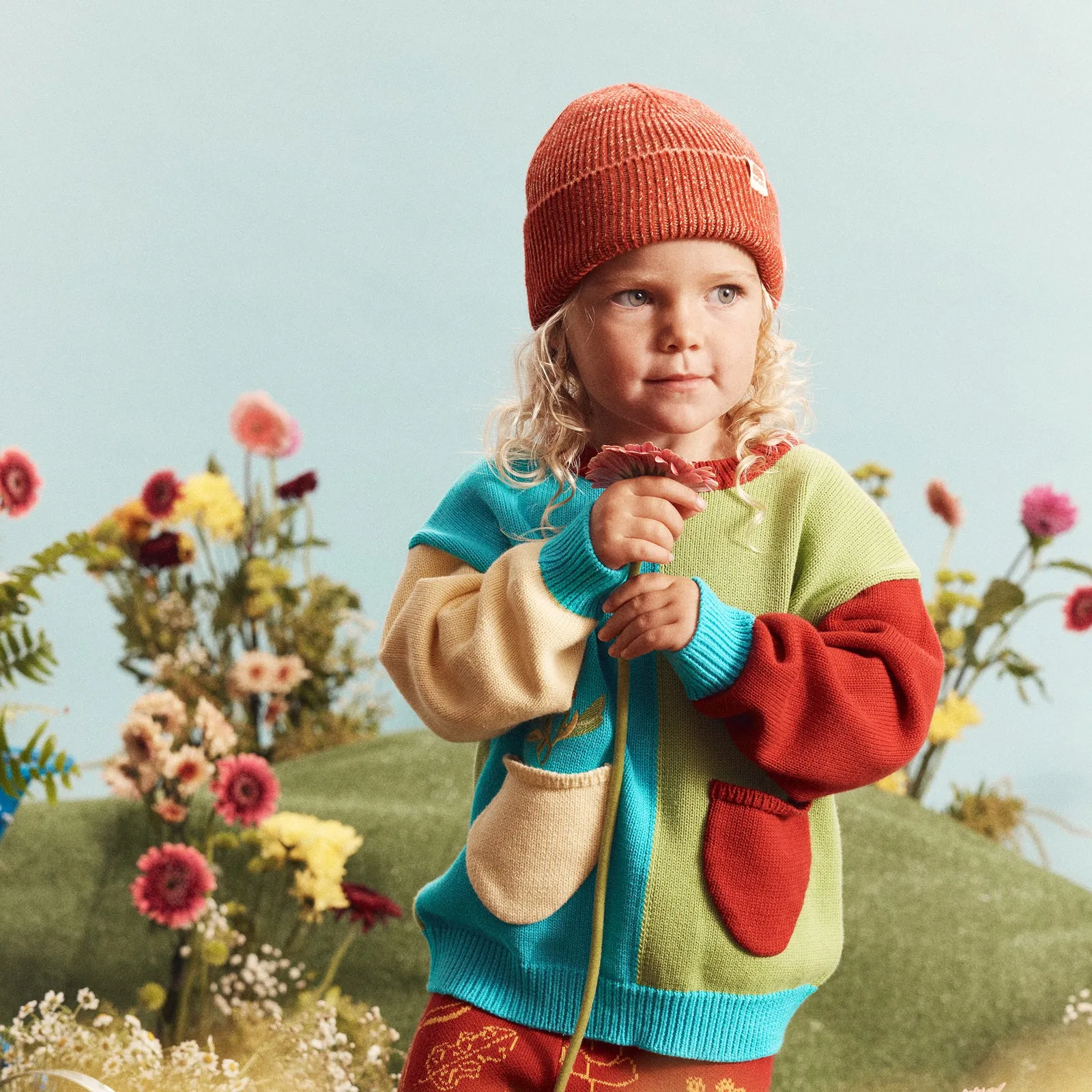 Rad Kid Beanie And Sock Twin Pack Bundle - Cherry