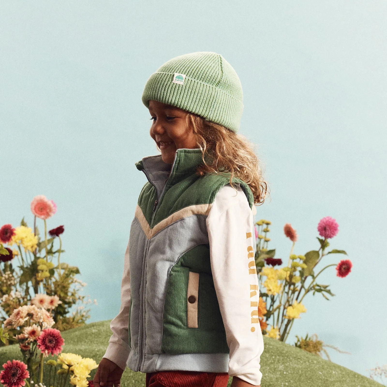 Rad Kid Organic Knit Beanie - Green Marle