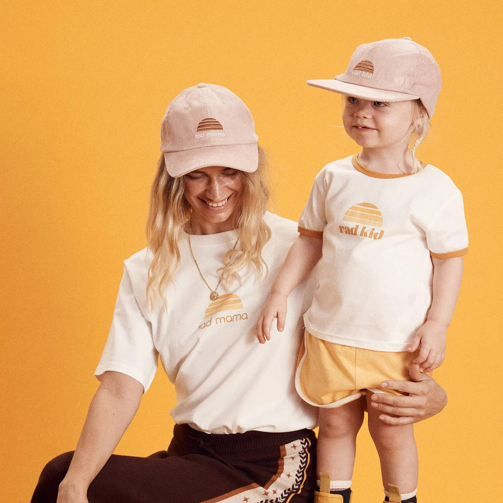 Rad Mama, Rad Nan and Rad Kid Cap Bundle - Mauve