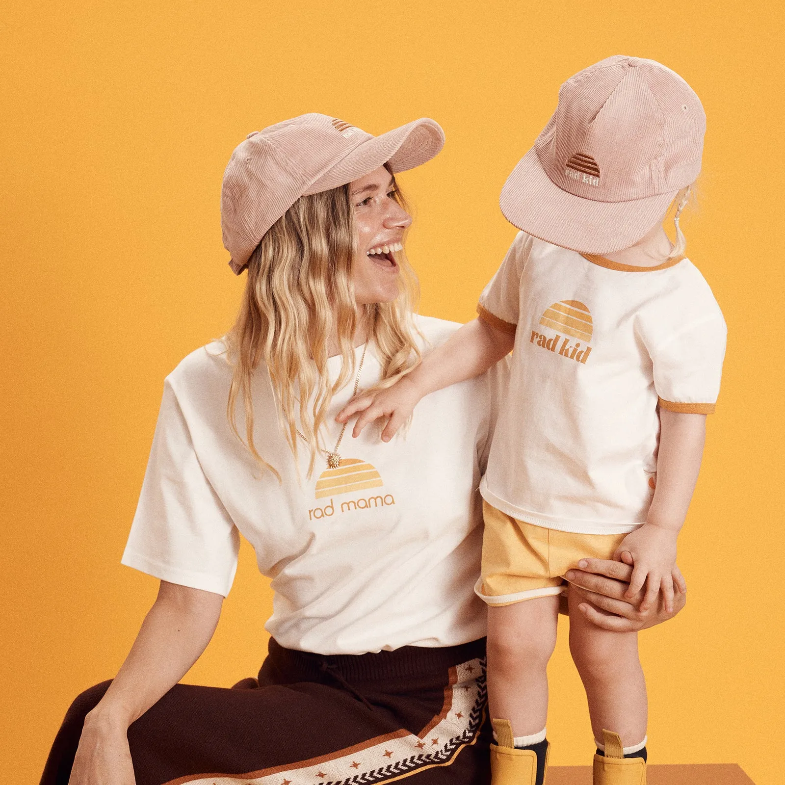 Rad Mama, Rad Nan and Rad Kid Cap Bundle - Mauve