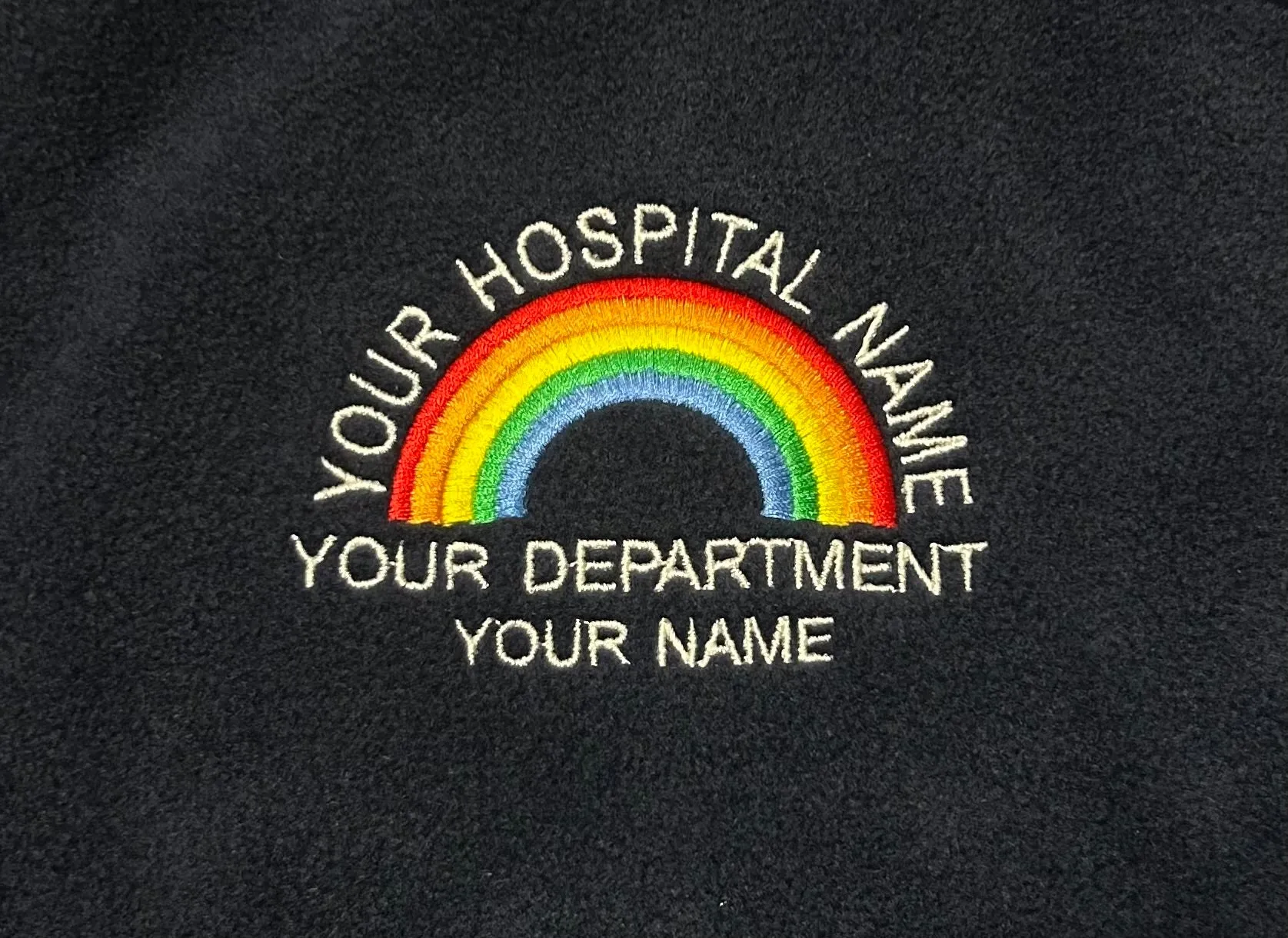 Rainbow Navy Fleece