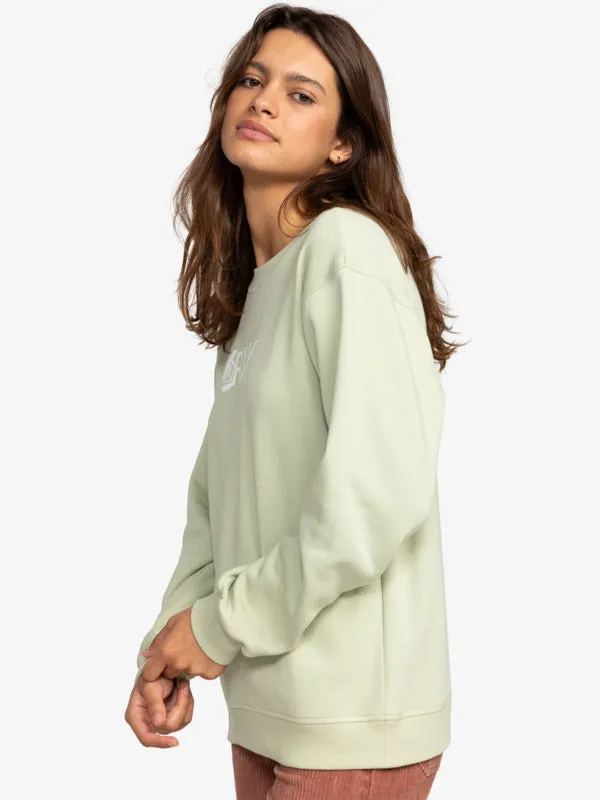 Roxy Surf Stoked Crew Brushed B - Laurel Green