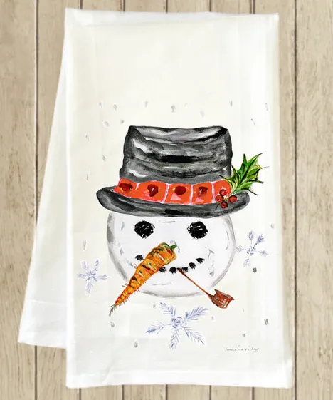 Snowman Cotton Cloth Towel