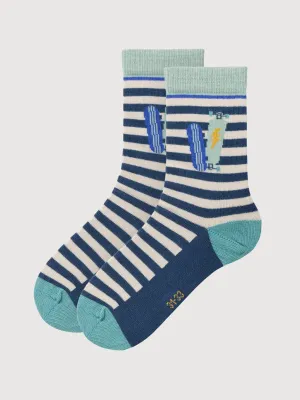 Socks Stripes Blue Kids | People Wear Organic