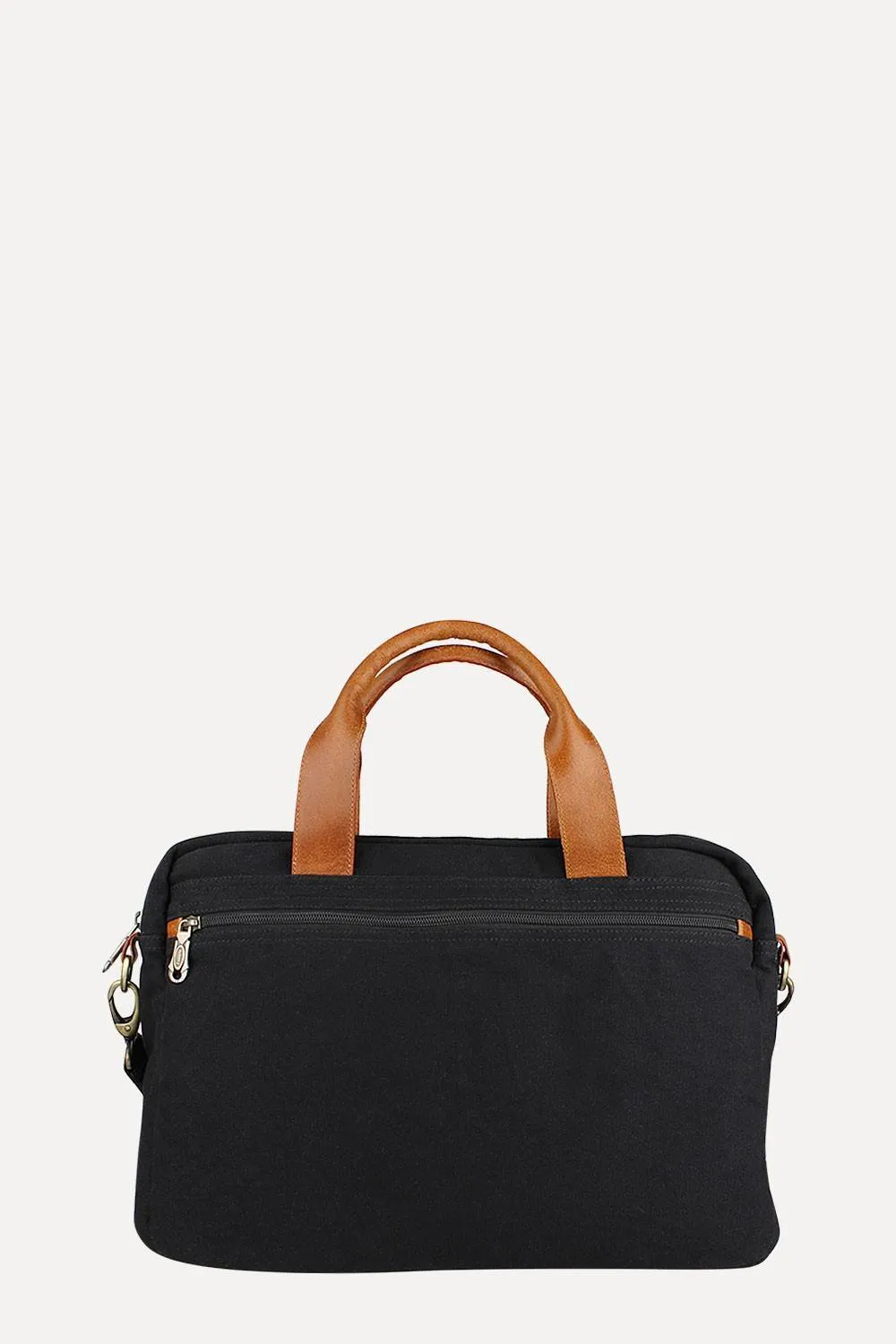 Solid Canvas Laptop Bag With Sling