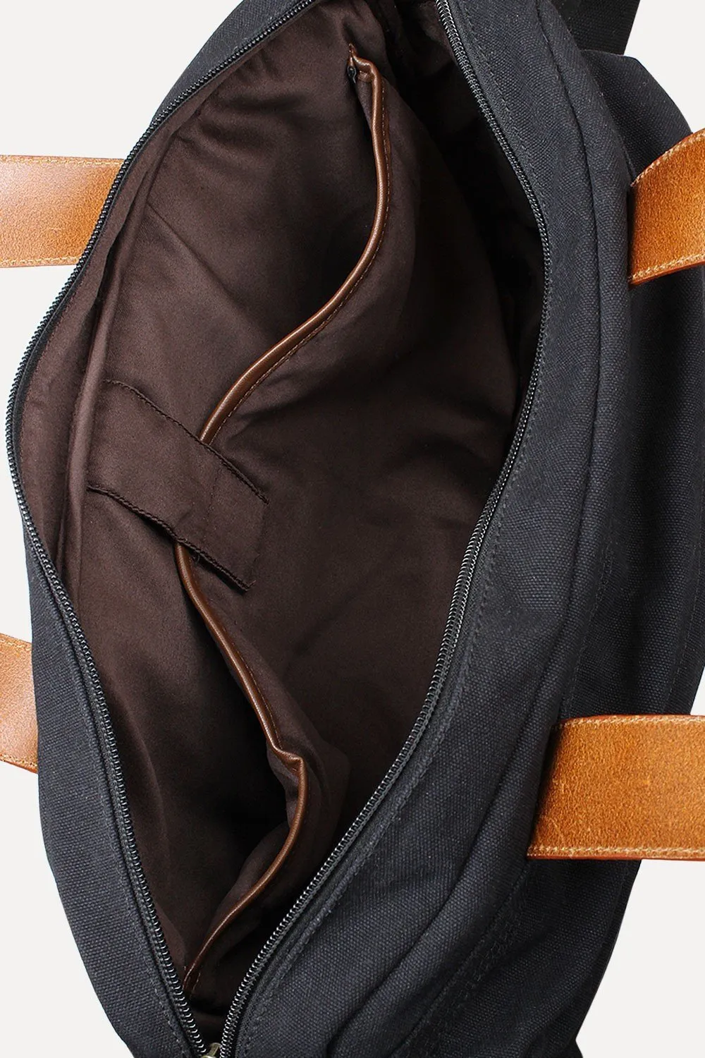 Solid Canvas Laptop Bag With Sling