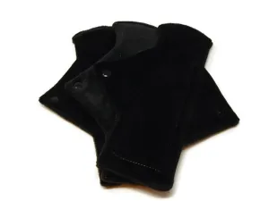 Solid Jet Black Bamboo Heavy Flow Day Pads x3
