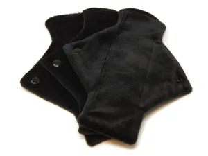 Solid Jet Black Bamboo Pantyliners x3