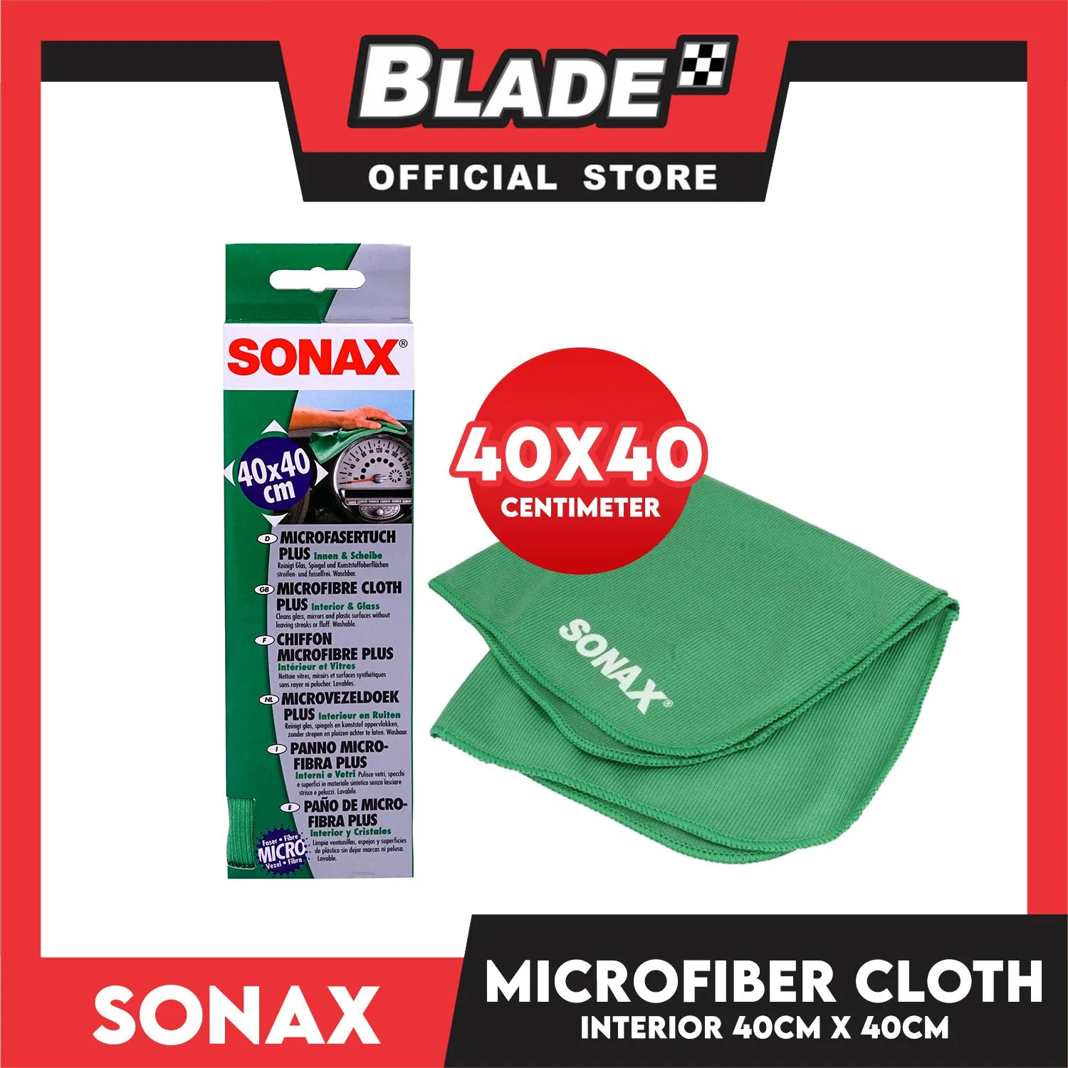 Sonax Microfiber Cloth Interior & Glass 40x40cm
