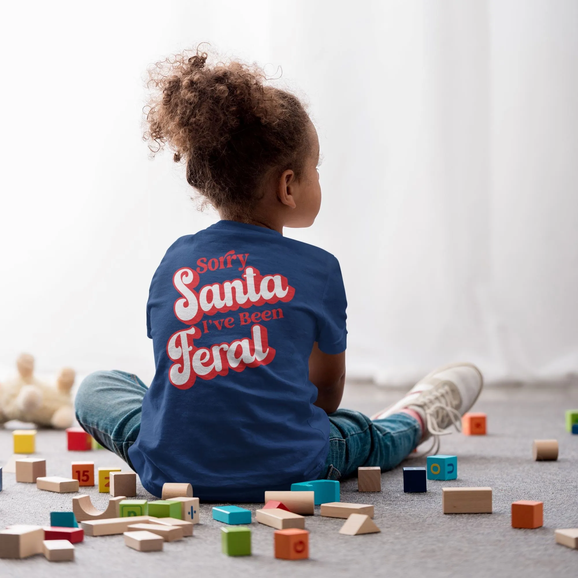 Sorry Santa Ive Been Feral Kids T-shirt