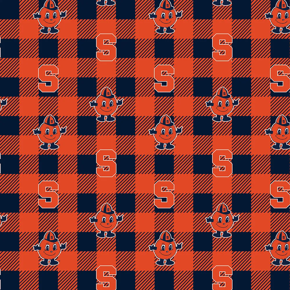 SYRACUSE UNIVERSITY-Buffalo Plaid Fleece-100% Polyester-SYR1190