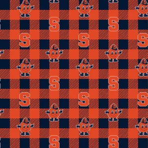 SYRACUSE UNIVERSITY-Buffalo Plaid Fleece-100% Polyester-SYR1190