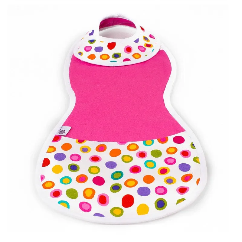 The Burpa Bib™ in Pink Polka