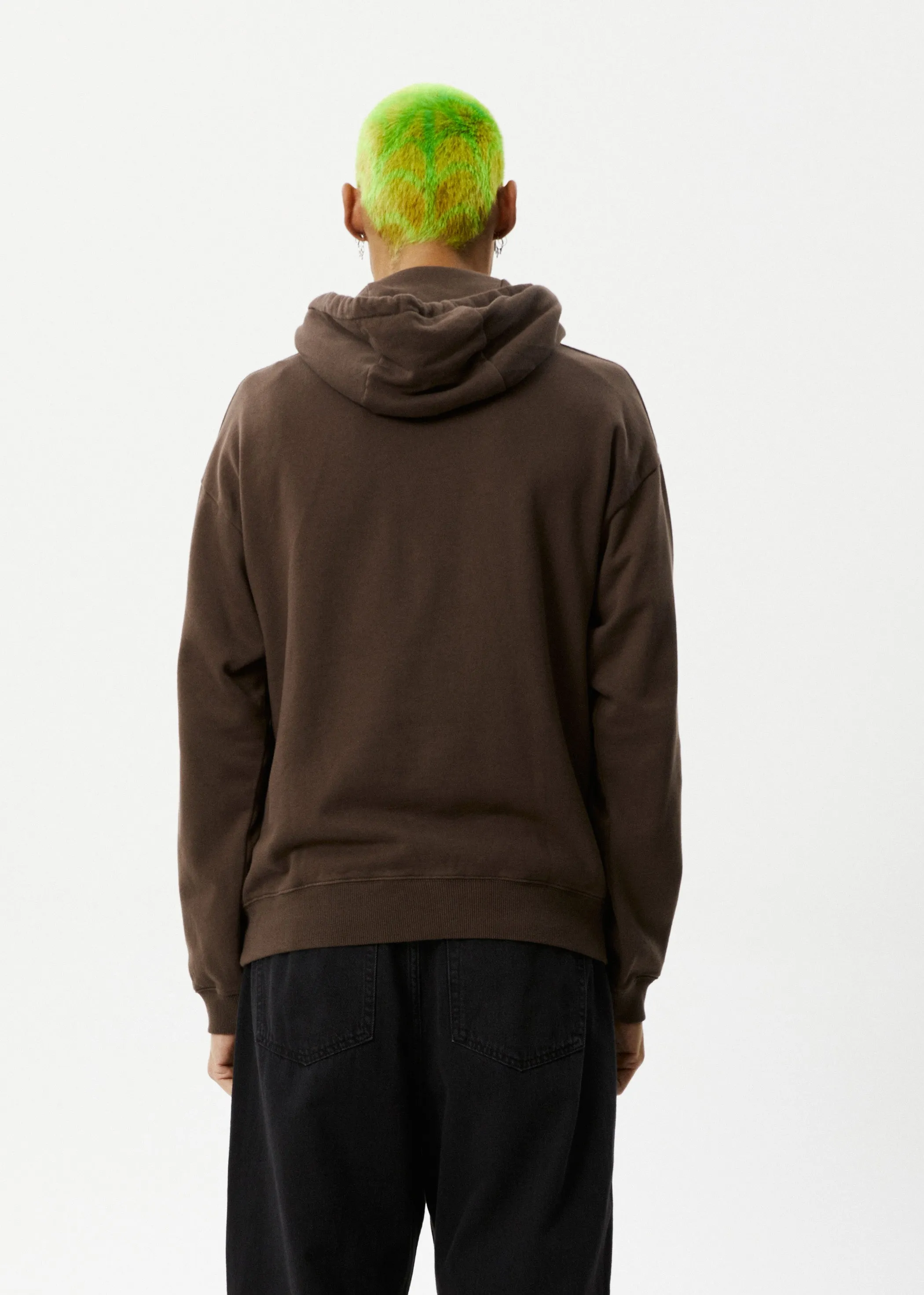 THROWN OUT - RECYCLED PULL ON HOOD - COFFEE