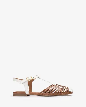 Unisa - Babic White and Tan Leather Sandal
