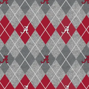 UNIVERSITY OF ALABAMA-Heather Argyle Fleece-100% Polyester-AL1148