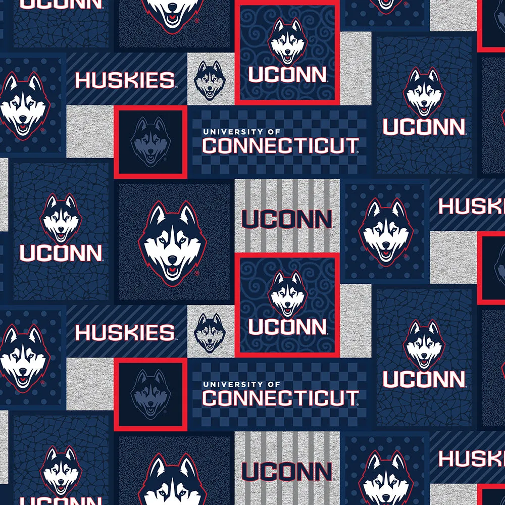UNIVERSITY OF CONNECTICUT-College Patch Fleece-100% Polyester-UCON1177