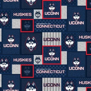 UNIVERSITY OF CONNECTICUT-College Patch Fleece-100% Polyester-UCON1177
