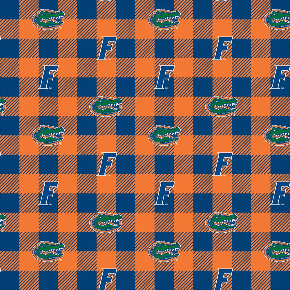 UNIVERSITY OF FLORIDA-Buffalo Plaid Fleece-100% Polyester-FL1190