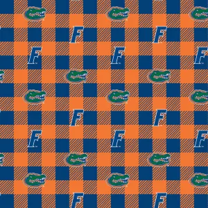 UNIVERSITY OF FLORIDA-Buffalo Plaid Fleece-100% Polyester-FL1190