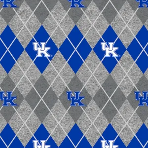 UNIVERSITY OF KENTUCKY-Heather Argyle Fleece-100% Polyester-KY1148
