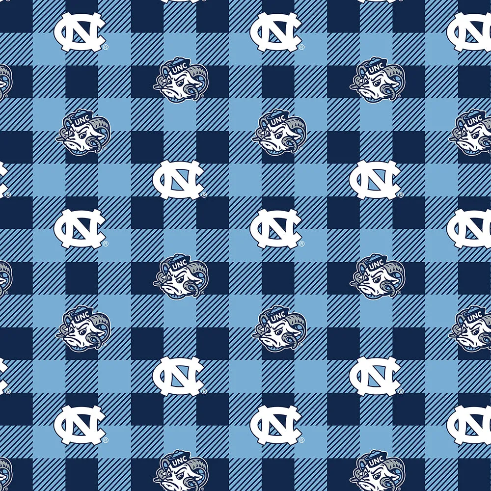 UNIVERSITY OF NORTH CAROLINA-Buffalo Plaid Fleece-100% Polyester-NC1190