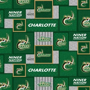 UNIVERSITY OF NORTH CAROLINA CHARLOTTE-College Patch Fleece-100% Polyester-NCC1177
