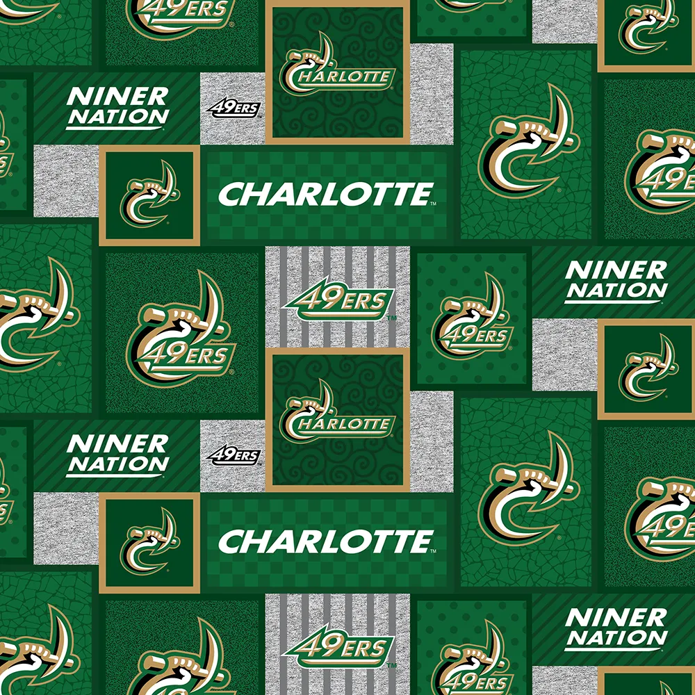 UNIVERSITY OF NORTH CAROLINA CHARLOTTE-College Patch Fleece-100% Polyester-NCC1177