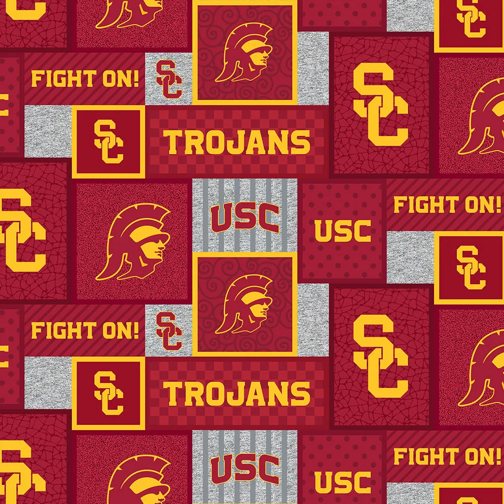 UNIVERSITY OF SOUTHERN CALIFORNIA-College Patch Fleece-100% Polyester-USC1177