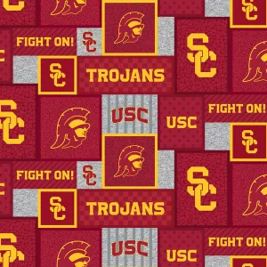 UNIVERSITY OF SOUTHERN CALIFORNIA-College Patch Fleece-100% Polyester-USC1177