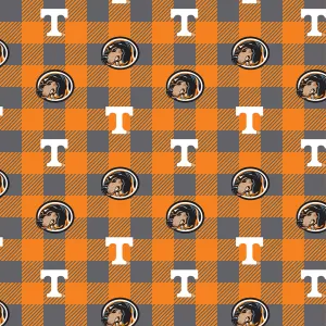 UNIVERSITY OF TENNESSEE-Buffalo Plaid Fleece-100% Polyester-TEN1190
