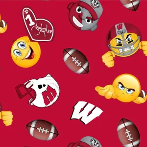 UNIVERSITY OF WISCONSIN-Emoji Fleece-100% Polyester-WIS1126